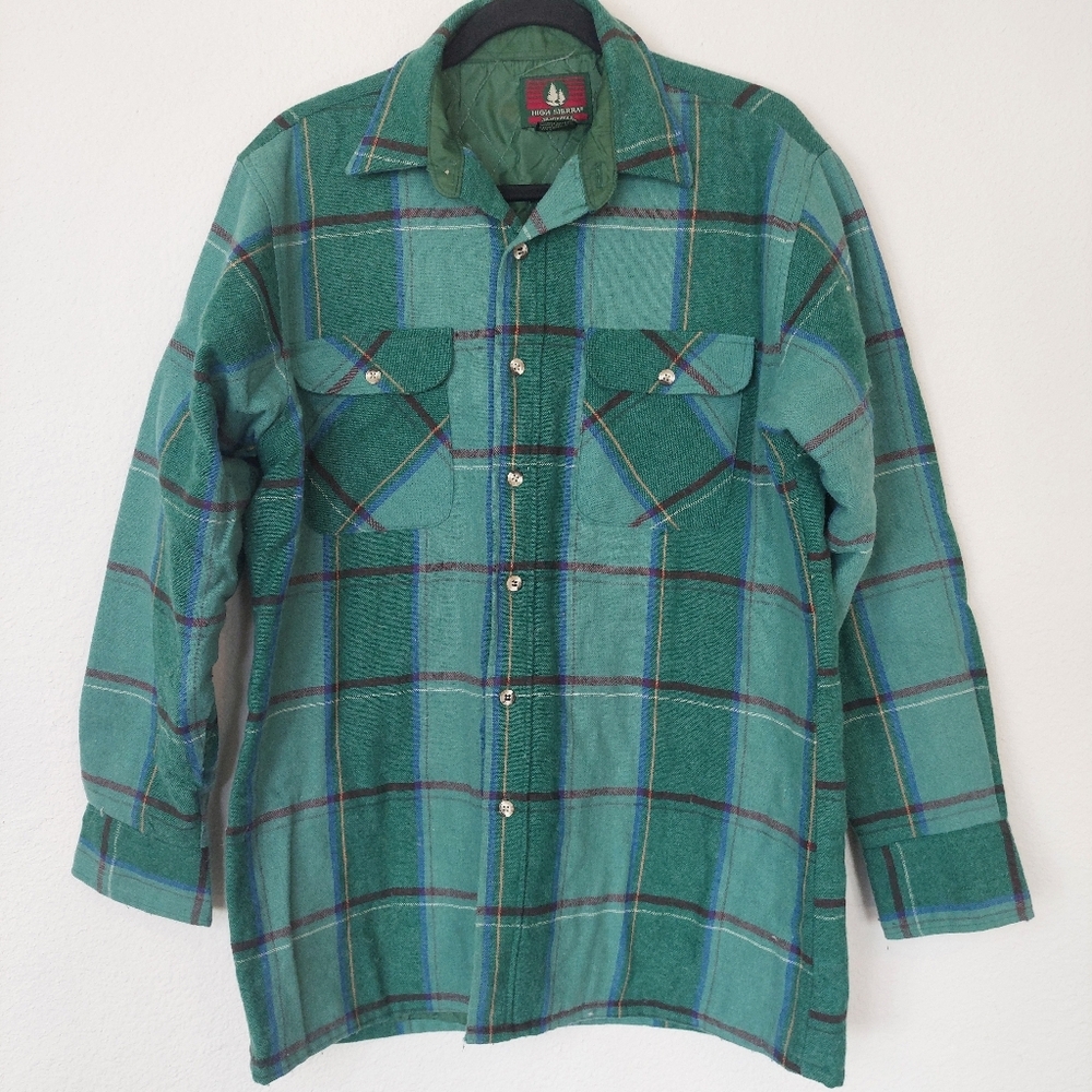 High Sierra By Mervyns Vintage Wool Blend Flannel Shacket Size Meduim